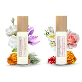 Arlyn Amber Floral & Woody Breeze | Floral Woman, Roll On Fragrance Oil Combo for Men & Women, Vegan, Eco Conscious, Made In USA (0.34 Fl OZ / 10ml each)